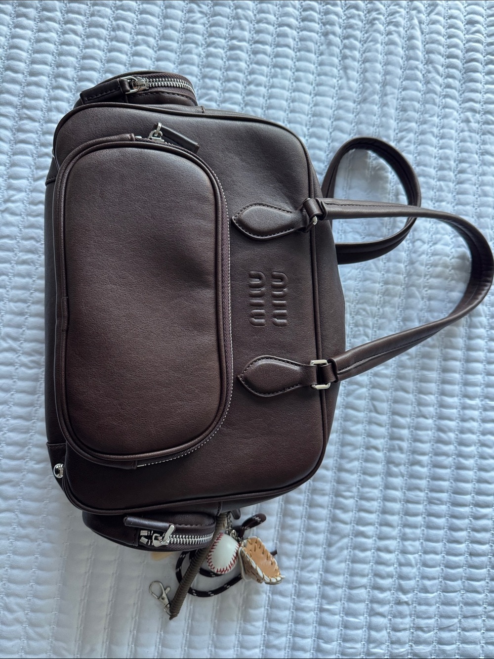 Miu Miu Brown Leather Tote Bag for Men